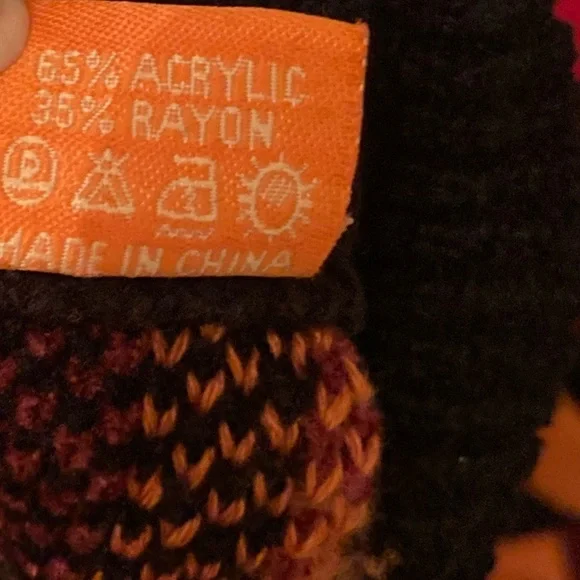 Vintage Royal Prestige Mens XL Full Zip Sweater Festival Orange &‎ Black Stripe - Picture 7 of 7